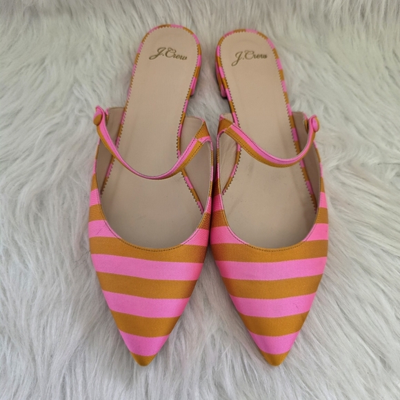J. Crew Pink and Orange Striped Mules - Picture 6 of 6
